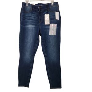Vanilla Star Jeans Size 1X Blue Mid Rise Pull On Super Stretchy Soft